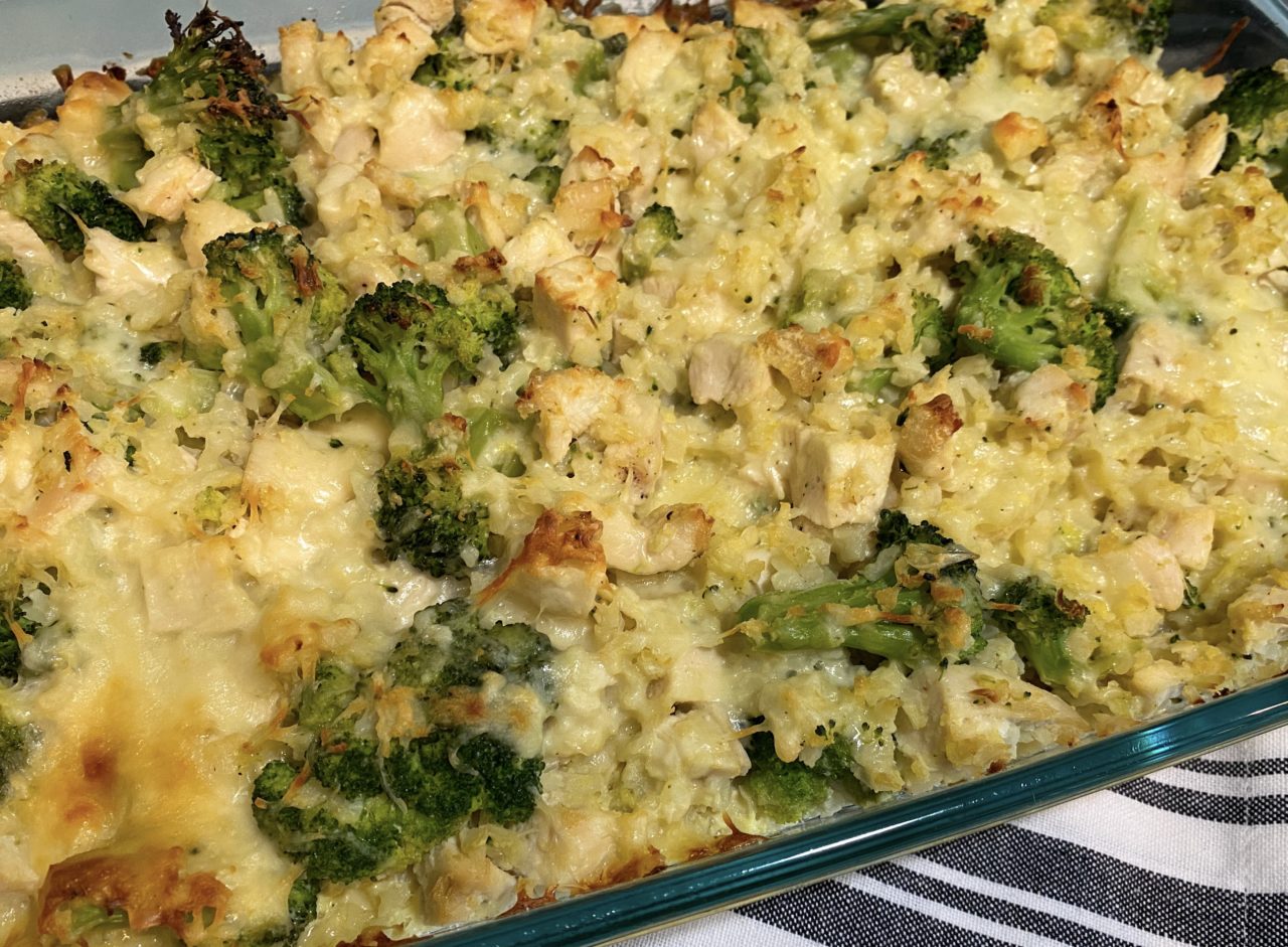 Broccoli Cauliflower Rice Chicken Casserole Wholesome Nutrition
