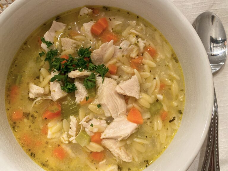 Lemon Chicken Orzo Soup