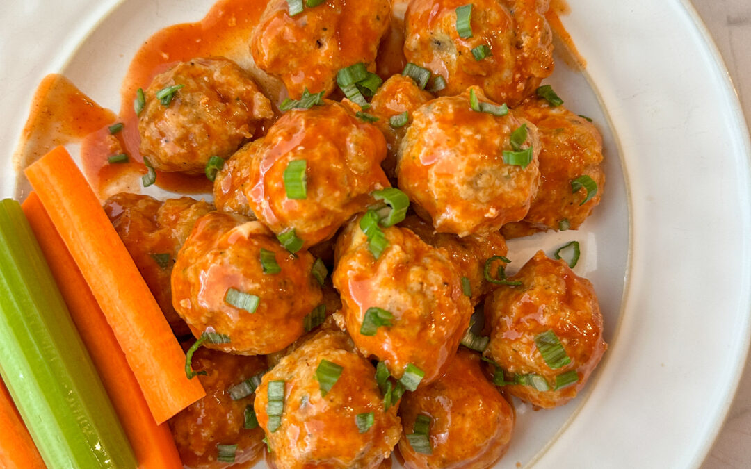 Healthy Buffalo Chicken Meatballs