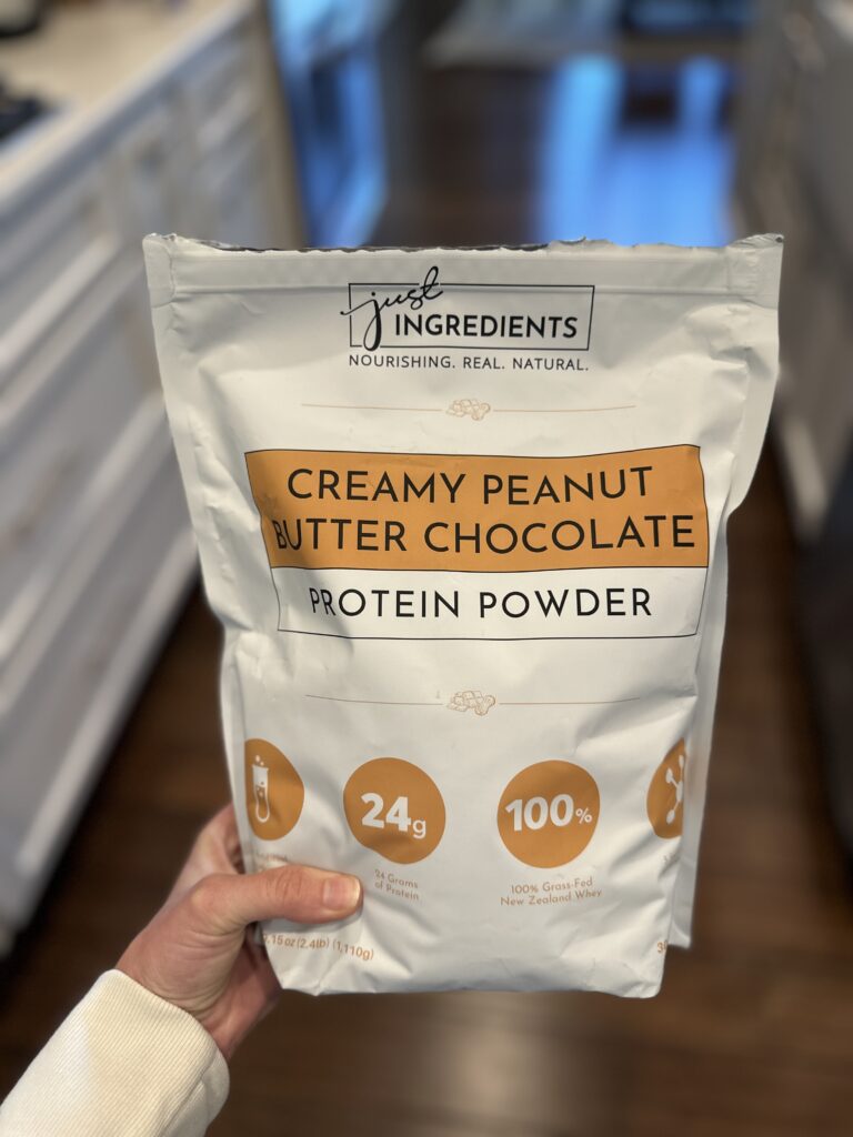 a bag of protein powder from Just Ingredients