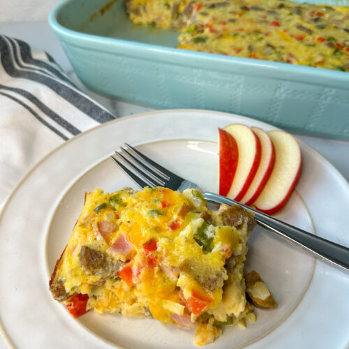 egg and cottage cheese baked square